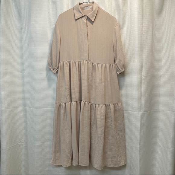 Dresses & Skirts - Dazy Nude Utility Midi Dress Small